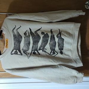 Rani Ban Naked Bodies Tan Crewneck Sweatshirt - Size Small